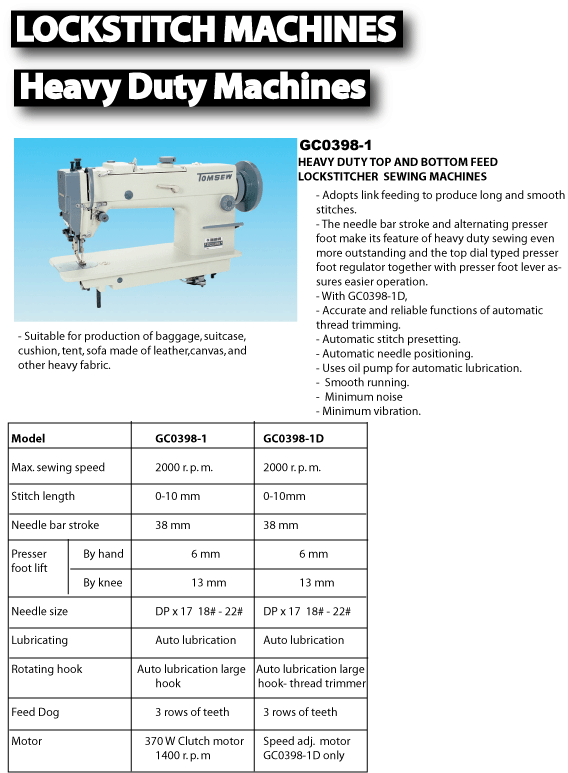 Single Needle Walking Foot Machine to MC Thompson